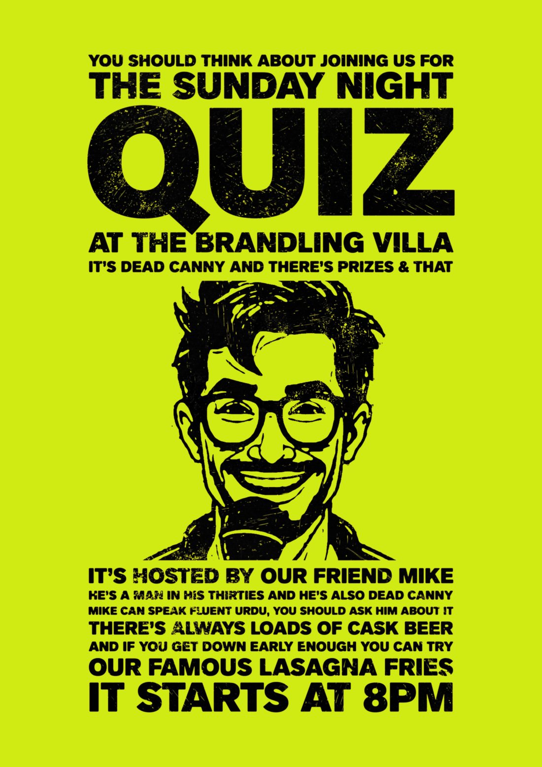Sunday night quiz poster