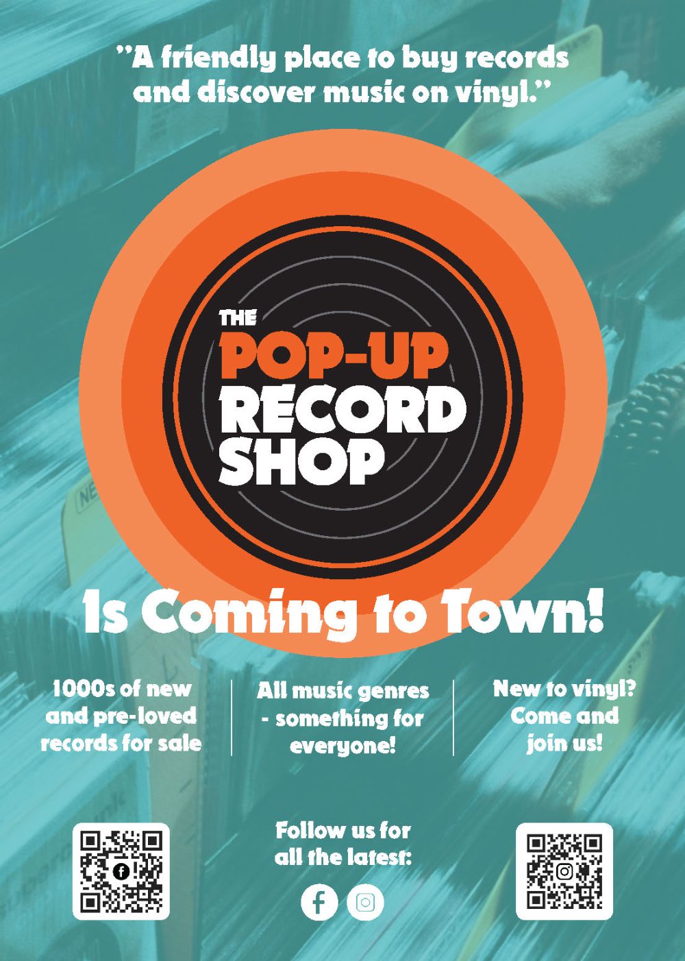 The Pop-Up Record Shop is coming to town